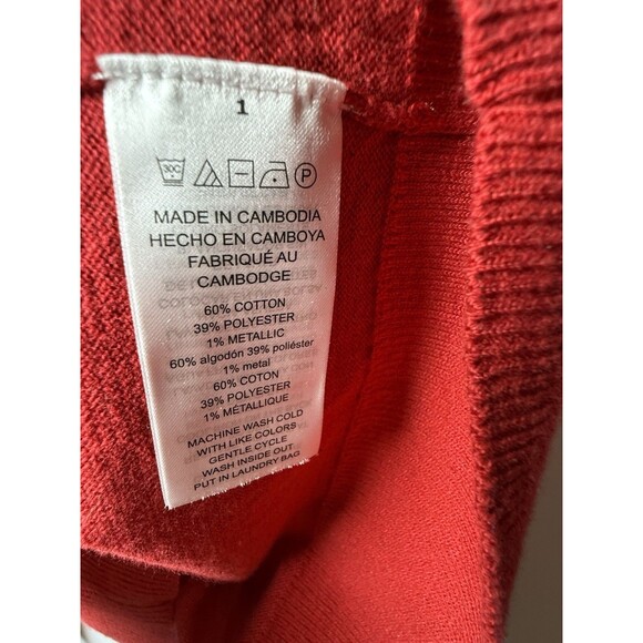 MICHAEL KORS Women Red Logo Long Sleeve Turtle Neck Sweater Small NEW - Picture 7 of 9